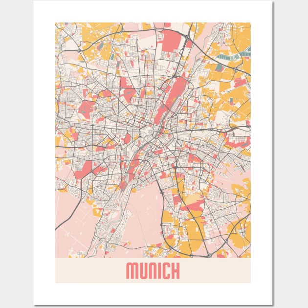 Munich - Germary Chalk City Map Wall Art by tienstencil